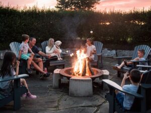 Meet up with neighbors at the community fire pit in TerraPark