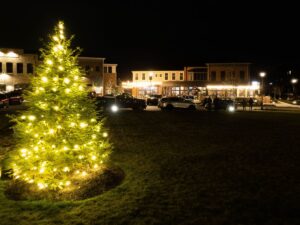 Be merry with your neighbors at the annual tree lighting event.