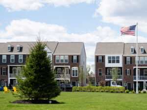 Meeder Green, a central gathering space in the heart of the neighborhood